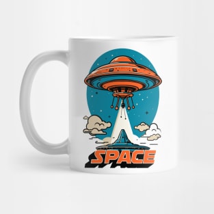 Vintage UFO Design Mug